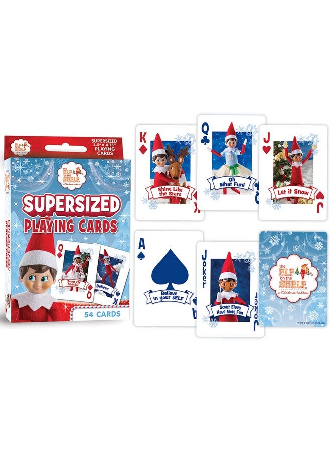 MasterPieces MasterPieces Licensed Kids Games - Elf on The Shelf - Supersized Playing Cards Games for Kids & Family, Laugh and Learn - Image 4