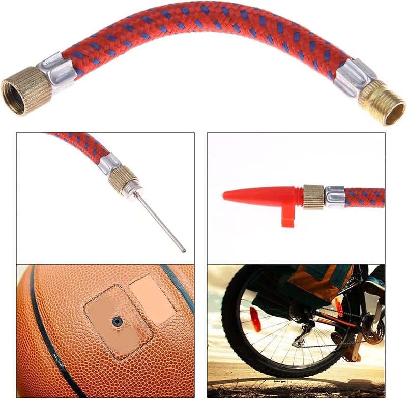 Flexible Mini Air Blower Hose Connector with 4 Tips - 3 Ball Inflator Needles and Plastic Nozzle for Floats, Mattresses, Balloons - Image 4