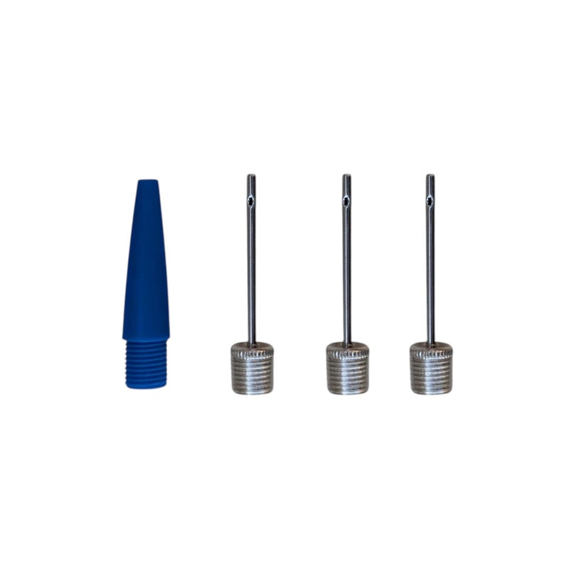 Flexible Mini Air Blower Hose Connector with 4 Tips - 3 Ball Inflator Needles and Plastic Nozzle for Floats, Mattresses, Balloons - Image 2