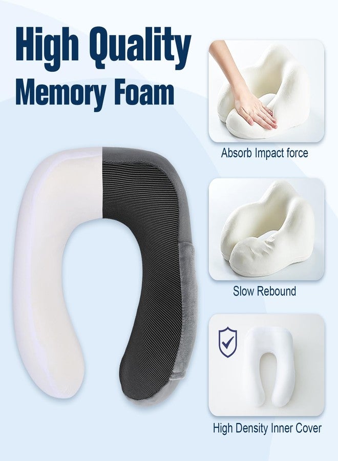 Cirorld Neck Pillow for Traveling, Travel Pillows for Airplanes,100% Pure Memory Foam Travel Neck Pillow, Adjustable Flight Pillow, Portable Plane Accessories with Eye Mask, Earplugs, Carry Bag - Image 5