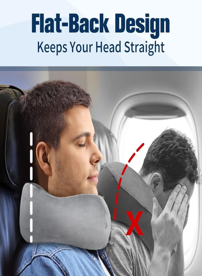 Cirorld Neck Pillow for Traveling, Travel Pillows for Airplanes,100% Pure Memory Foam Travel Neck Pillow, Adjustable Flight Pillow, Portable Plane Accessories with Eye Mask, Earplugs, Carry Bag - Image 4