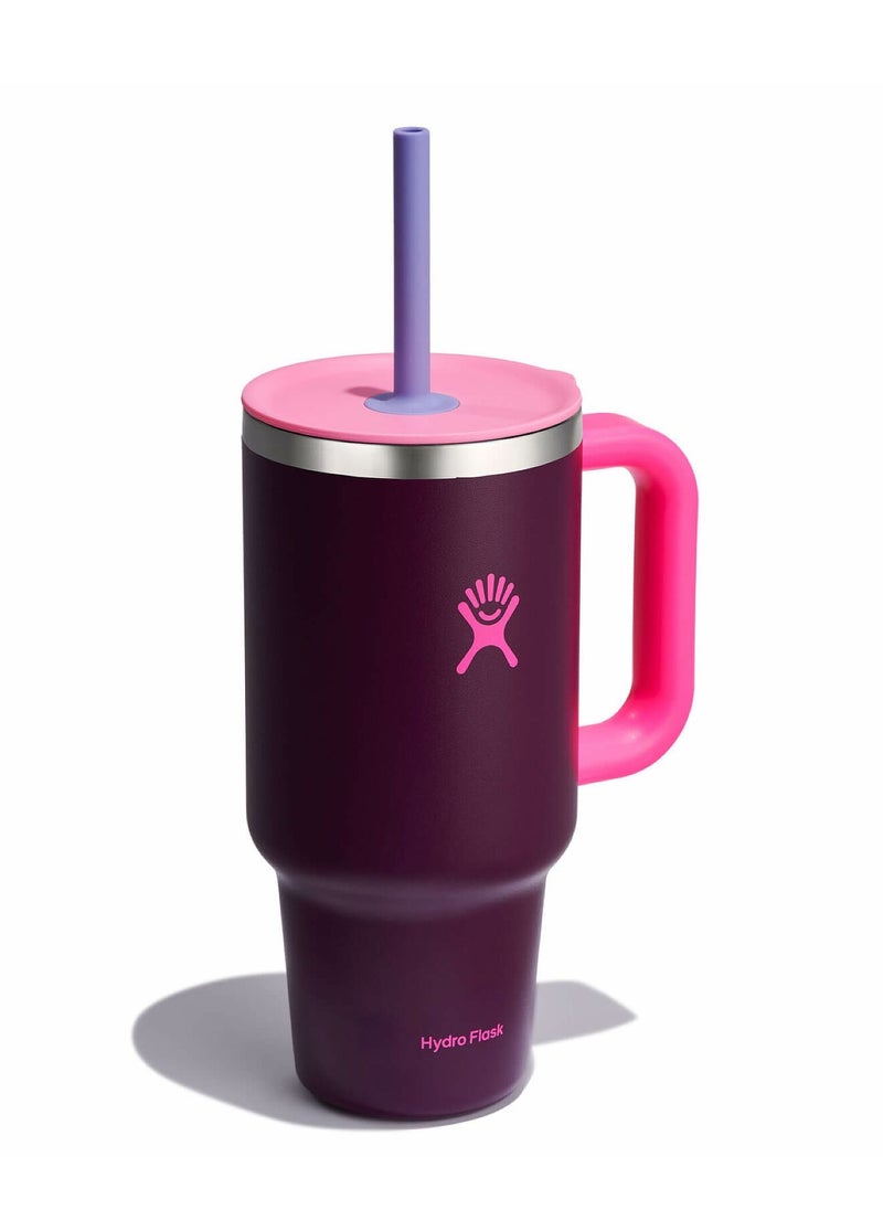 Hydro Flask Hydro Flask 946ml (32 oz) All Round Travel Tumbler with Handle, Lid & Straw - Sugarplum  - Image 2