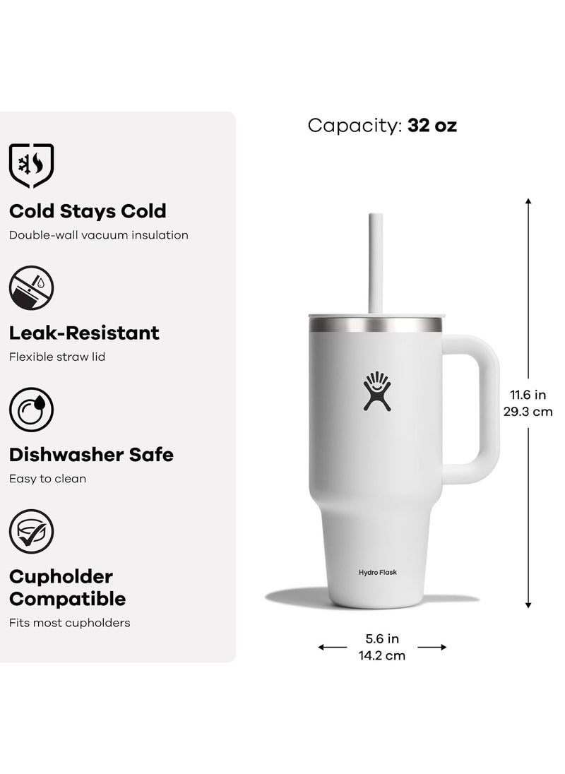 Hydro Flask Hydro Flask 946ml (32 oz) All Round Travel Tumbler with Handle, Lid & Straw - Sugarplum  - Image 4