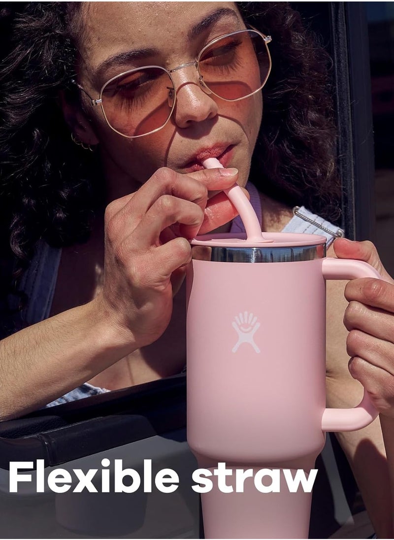 Hydro Flask Hydro Flask 946ml (32 oz) All Round Travel Tumbler with Handle, Lid & Straw - Sugarplum  - Image 5