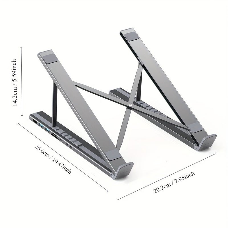 8 In 1 USB C Docking Station With PD 100W Dual Card Reader 1pc - Image 2