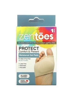 ZenToes, Metatarsal Gel Pads, For Ball of Foot Pain, One Size Fits Most, 1 Pair