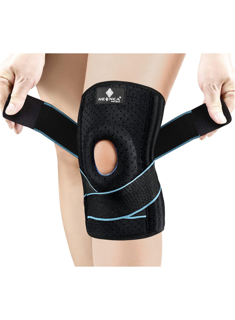 Knee Brace with Side Stabilizers & Patella Gel Pads, Adjustable Compression Knee Support Braces for Knee Pain, Meniscus Tear,ACL,MCL,Arthritis, Joint Pain Relief,Injury Recovery (Men & Women) - Image 1