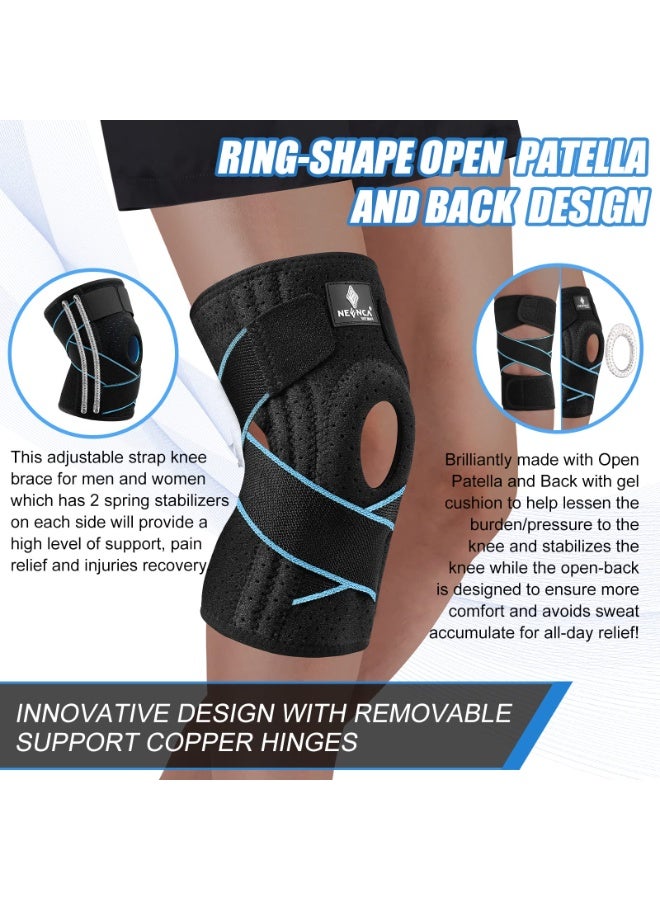 Knee Brace with Side Stabilizers & Patella Gel Pads, Adjustable Compression Knee Support Braces for Knee Pain, Meniscus Tear,ACL,MCL,Arthritis, Joint Pain Relief,Injury Recovery (Men & Women) - Image 4