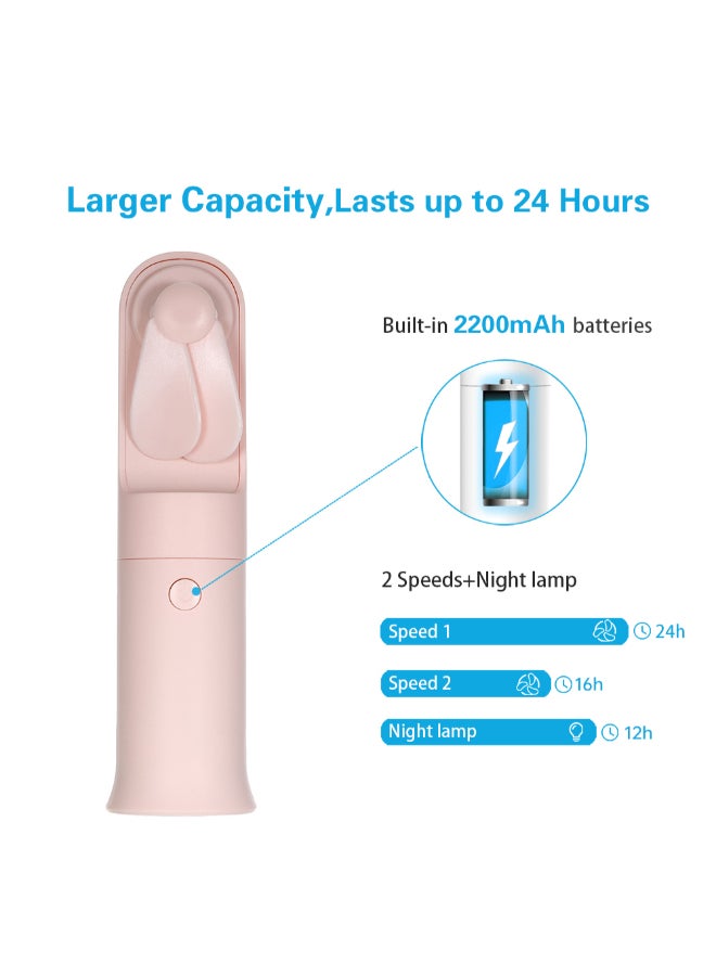 Portable Mini Fan Pink 17 x 5 x 5centimeter - Image 4