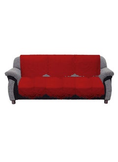 Kuber Industries Kuber Industries Premium Sofa Cover|Chikankari Cotton Fabric|6 Pieces Cotton 5 Seater Sofa Cover Set (Maroon)  - Image 2