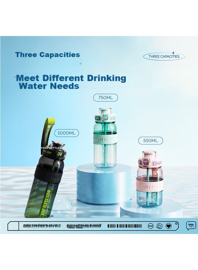 Bottled Joy Large Capacity Sports Water Bottle, Gradient Plastic Cup, Fitness Water Bottle, College Student Water Bottle - Image 1