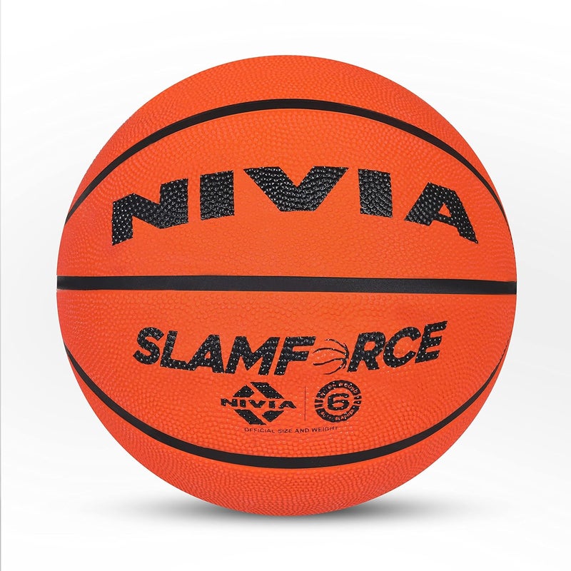 Nivia Slamforce Rubber Basketball ( Size: 7, Orange) - Image 1