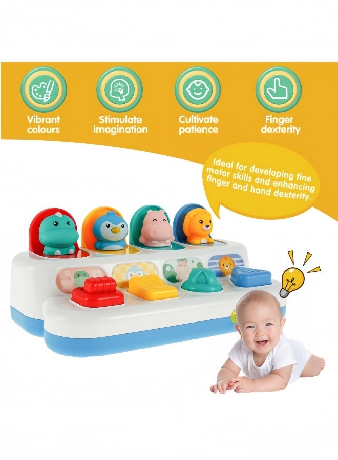 Kibee Interactive Dinosaur Pop up Toy for Babies and Toddlers, Early Learning and Brain Development Educational Plaything, Ages 18 Months+ (Animal) - Image 2