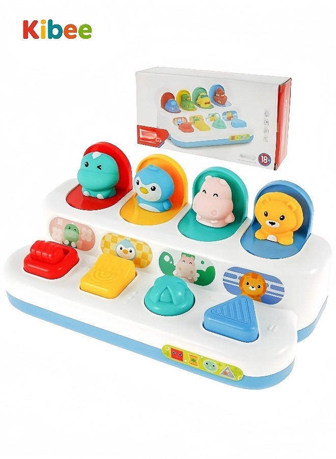 Kibee Interactive Dinosaur Pop up Toy for Babies and Toddlers, Early Learning and Brain Development Educational Plaything, Ages 18 Months+ (Animal) - Image 1