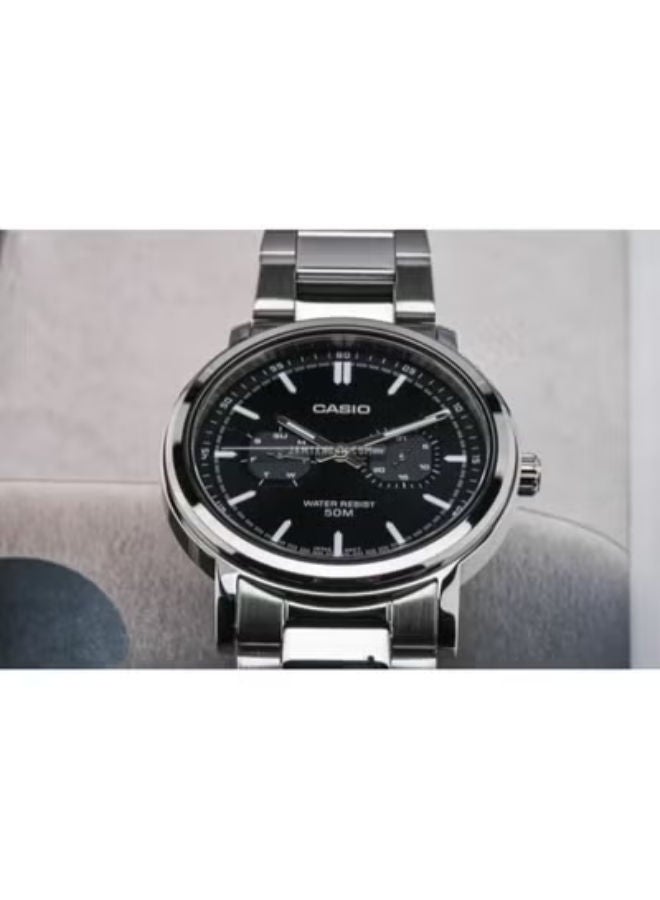 CASIO Stainless Steel Chronograph Wrist Watch MTP-E335D-1EVDF - Image 2