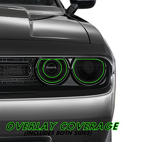 SlickMod تظليل فينيل سليك مود مقصوص مسبقًا لدودج تشالنجر 2015-2022 (3. مصباح أمامي، 20% دخان داكن) - Image 2