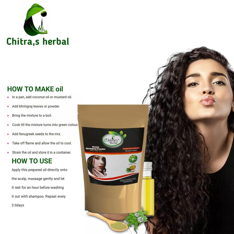 Chitra's Herbal Chitras Herbal Bhringraj Powder For Hair Growth 200g  - Image 4