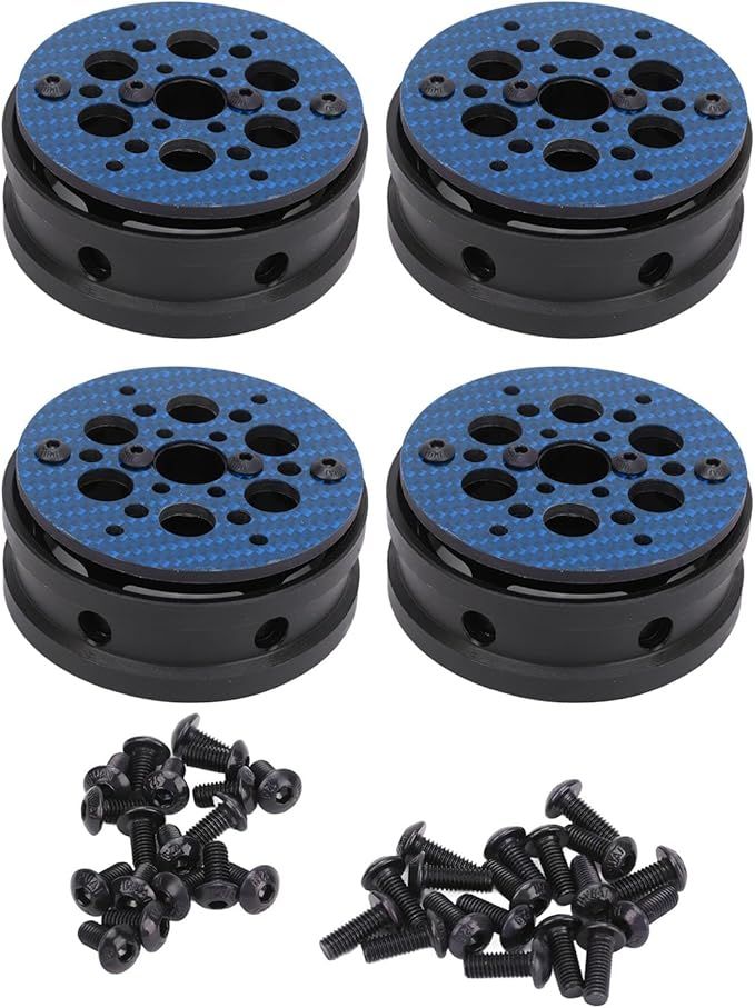 Blue 1 9 Inch RC Car Wheels Carbon Fiber Lightweight Beadlock Design For SCX10 RR10 - Image 1