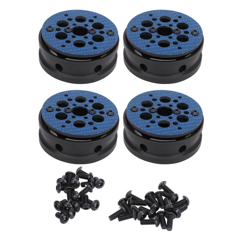 Blue 1 9 Inch RC Car Wheels Carbon Fiber Lightweight Beadlock Design For SCX10 RR10 - Image 2