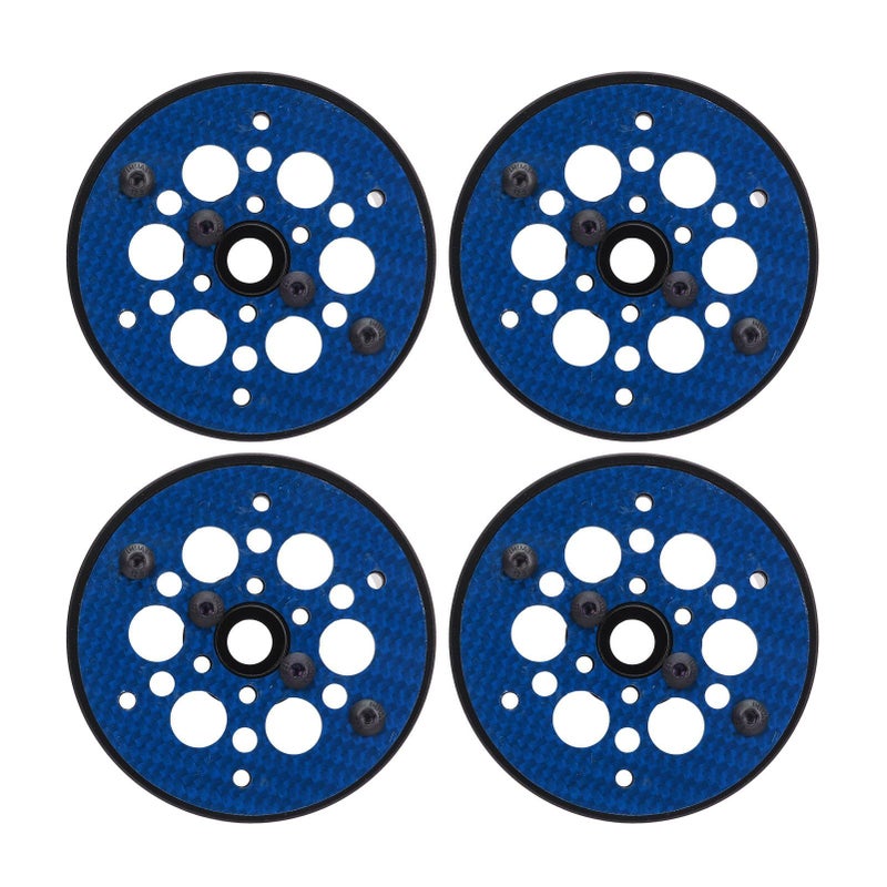 Blue 1 9 Inch RC Car Wheels Carbon Fiber Lightweight Beadlock Design For SCX10 RR10 - Image 5
