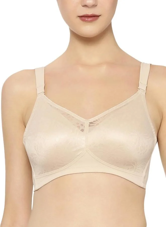 Triumph Triumph International Women's Non Padded | Wireless | Minimizer 40F New Beige | Full-Coverage Bra with Detachable Straps | Pack of 1