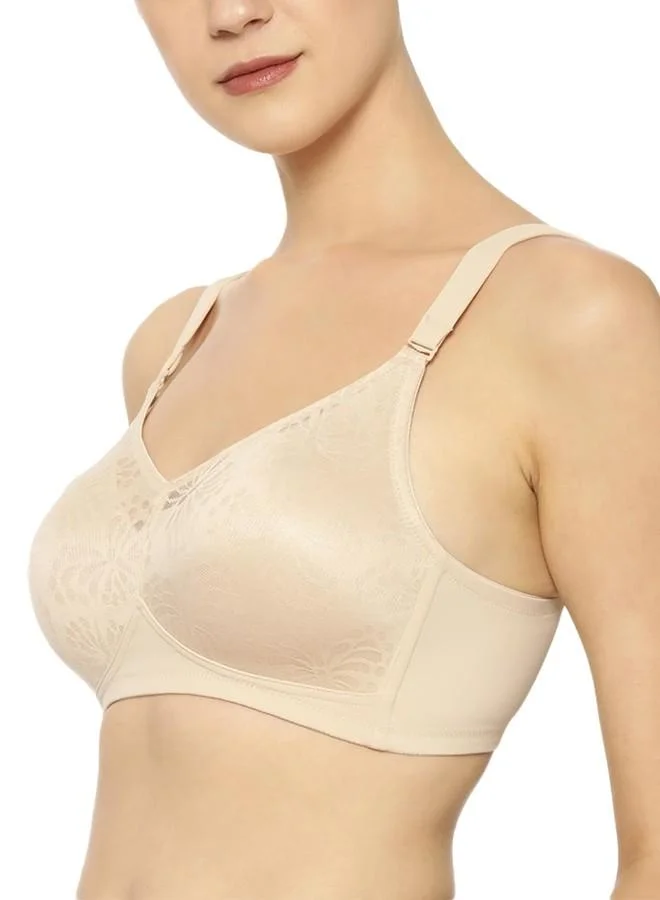 Triumph Triumph International Women's Non Padded | Wireless | Minimizer 40F New Beige | Full-Coverage Bra with Detachable Straps | Pack of 1