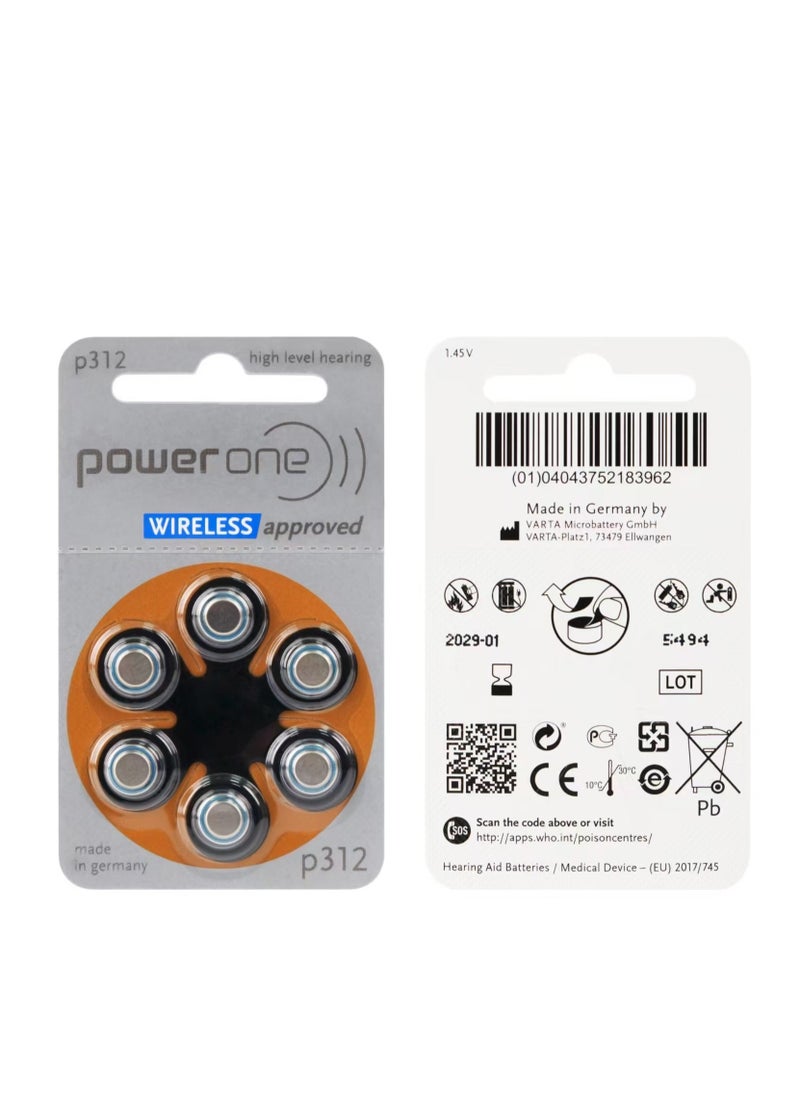 Power One - Power one 1.45V Hearing Aid Batteries - Pack Of 18 Pieces - Image 1