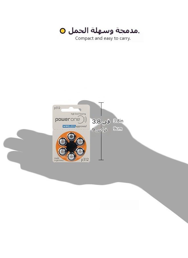 Power One - Power one 1.45V Hearing Aid Batteries - Pack Of 18 Pieces - Image 1