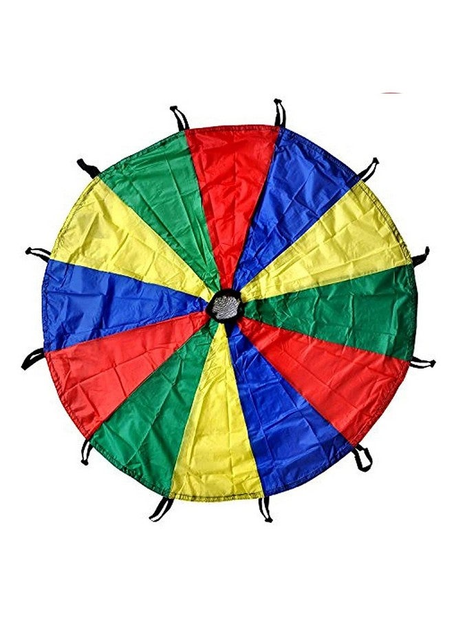 Cougar COUGAR Kids Play Parachute 9 feet with Handles and Carry Bag for Cooperative Play and for Upper-Body Strength, Multicolor  - Image 1