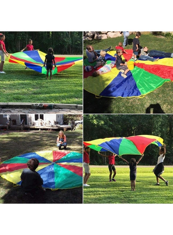 Cougar COUGAR Kids Play Parachute 9 feet with Handles and Carry Bag for Cooperative Play and for Upper-Body Strength, Multicolor  - Image 2
