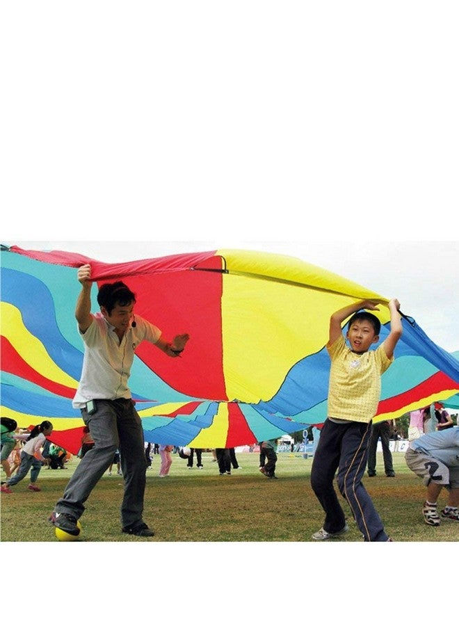 Cougar COUGAR Kids Play Parachute 9 feet with Handles and Carry Bag for Cooperative Play and for Upper-Body Strength, Multicolor  - Image 4
