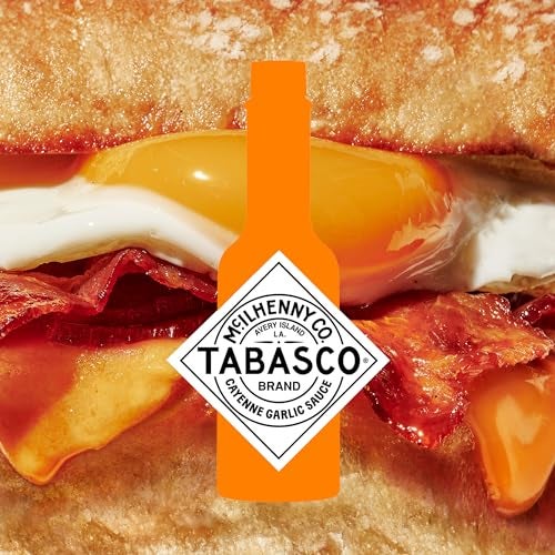 TABASCO Brand Cayenne Garlic Pepper Hot Sauce, Mild Heat, Glass Bottle, Smoky & Zesty Blend with Savory Bold Flavor, Great for Italian Dishes & More, 5 Fl Oz (Pack of 1) - Image 3
