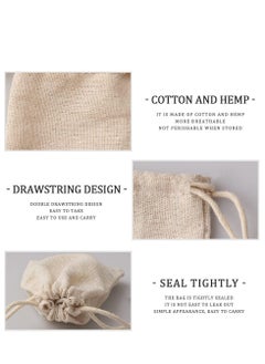 Generic 30 Pcs Hessian Bags, 8 X 10 CM Burlap Bags Cotton Drawstring Bag Hessian Fabric Small Drawstring Bag Gift Bag for Jewelry Wedding Party and DIY Craft  - Image 4