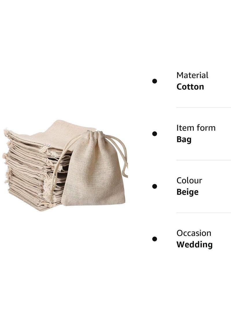 Generic - 30 Pcs Hessian Bags, 8 X 10 CM Burlap Bags Cotton Drawstring Bag Hessian Fabric Small Drawstring Bag Gift Bag for Jewelry Wedding Party and DIY Craft - Image 1