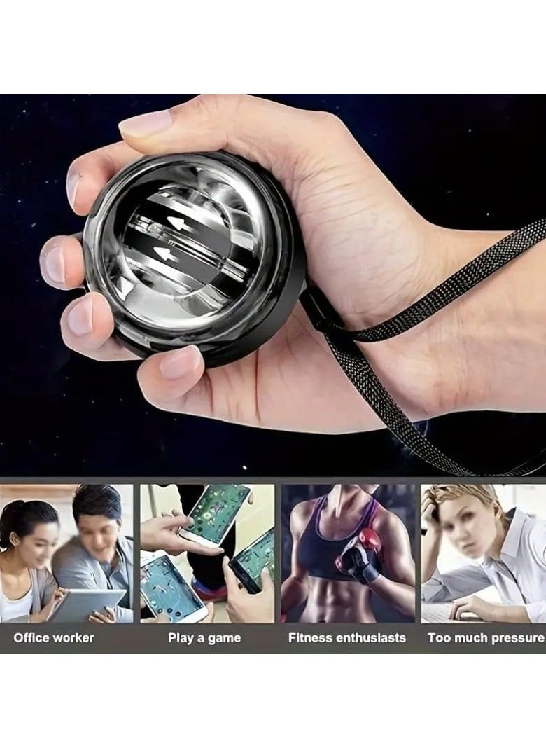 QSHOP - Self Starting Gyroscope Ball for Wrist Arm and Finger Strength Training Self Starting Ball Finger Grip Strength Training Stress Relief - Image 1