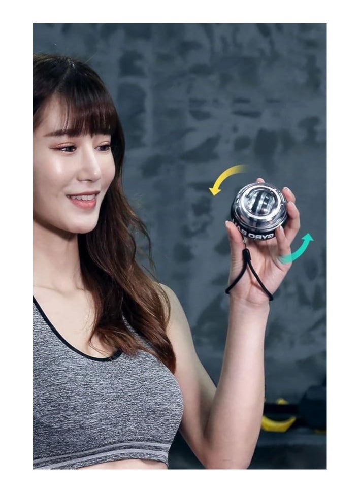 QSHOP - Self Starting Gyroscope Ball for Wrist Arm and Finger Strength Training Self Starting Ball Finger Grip Strength Training Stress Relief - Image 1