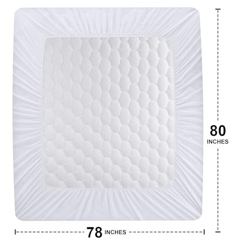 Utopia Bedding Waterproof Mattress Protector, King Mattress Pad, Noiseless Quilted Fitted Cover with Deep Pocket Stretches up to 16 Inches (White) - Image 4