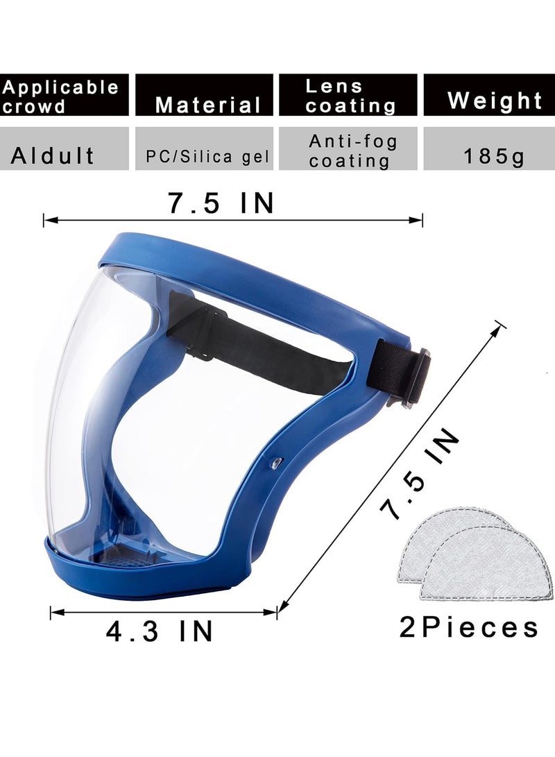Excefore Super Protective Anti-Fog Face Shield, Unisex Hd Transparent Full Face shield, Reusable Eye, Nose, Mouth Protection - Image 2