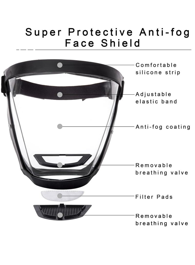 Excefore Super Protective Anti-Fog Face Shield, Unisex Hd Transparent Full Face shield, Reusable Eye, Nose, Mouth Protection - Image 4
