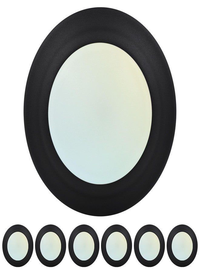 LUXRITE 4 Inch LED Disk Lights, Dimmable Flush Mount Ceiling Light, 5CCT Selectable 2700K 3000K 3500K 4000K 5000K, 11W, 800LM, Surface Mount Light Fixture, Damp Rated, ETL, Black (6 Pack) - Image 1