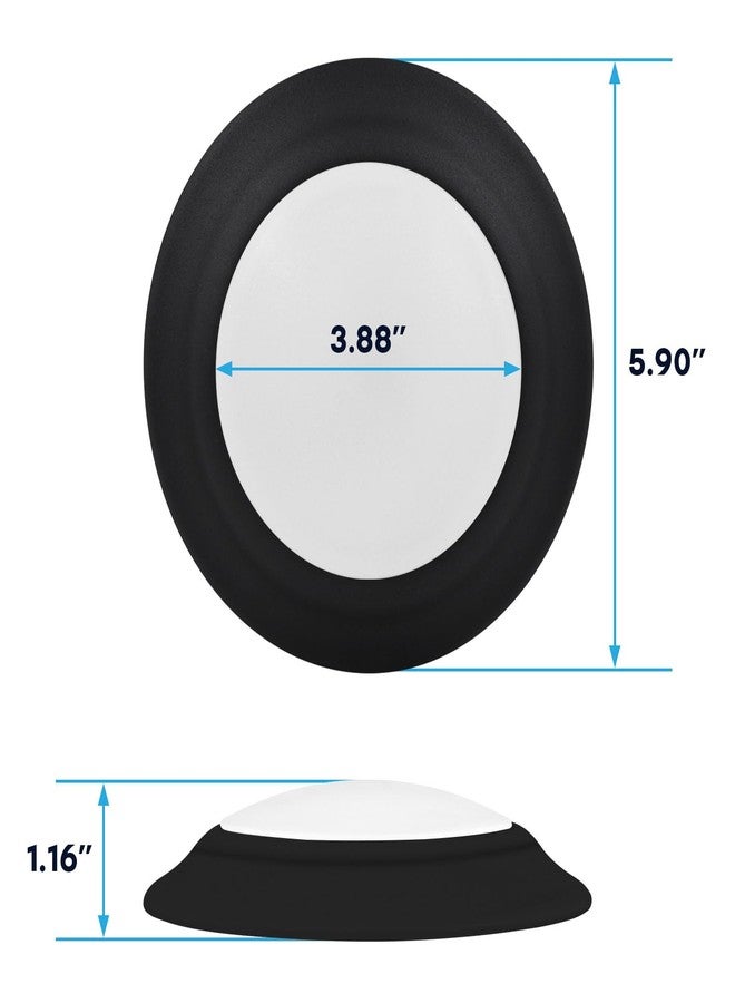 LUXRITE 4 Inch LED Disk Lights, Dimmable Flush Mount Ceiling Light, 5CCT Selectable 2700K 3000K 3500K 4000K 5000K, 11W, 800LM, Surface Mount Light Fixture, Damp Rated, ETL, Black (6 Pack) - Image 3