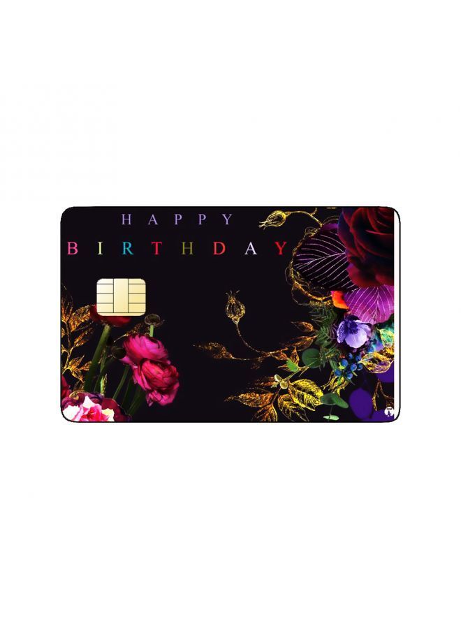RKN PRINTED BANK CARD STICKER Beautiful Colorful Roses Picture - Image 1