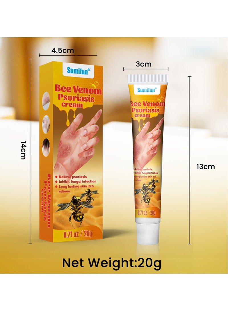 Sumifun Bee Venom Psoriasis Cream for Skin Itching Relief,Repair Skin Anti-itch Care - Image 5