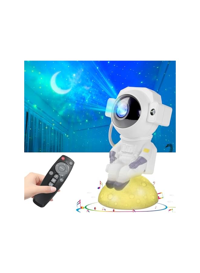 The Bros Astronaut Star Projector Galaxy Night Light,with Timer， Remote & Bluetooth Speaker, 360° Adjustable Multiple Colors Projections Star Night Light Projector for Kids Adults Bedroom - Image 3