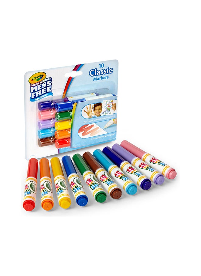Crayola 10 Ct Color Wonder Wash Mini Markers Pack Of 10  - Image 1