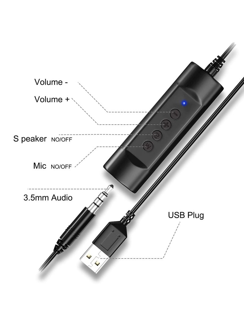 Generic Surround Sound Gaming Headset, 3.5mm/USB, Noise Cancelling, Cross-Platform Compatibility for PC, Laptop and Tablet  - Image 2