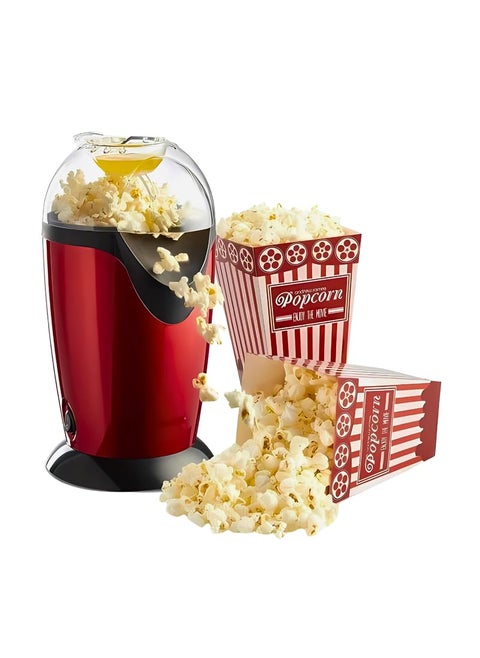 Drumstone Special 10 Years Warranty Mini Hot Air Popcorn Machine OilFree Portable Snack Maker with Automatic Operation 1200W Power 1L Capacity Available in Red and Black