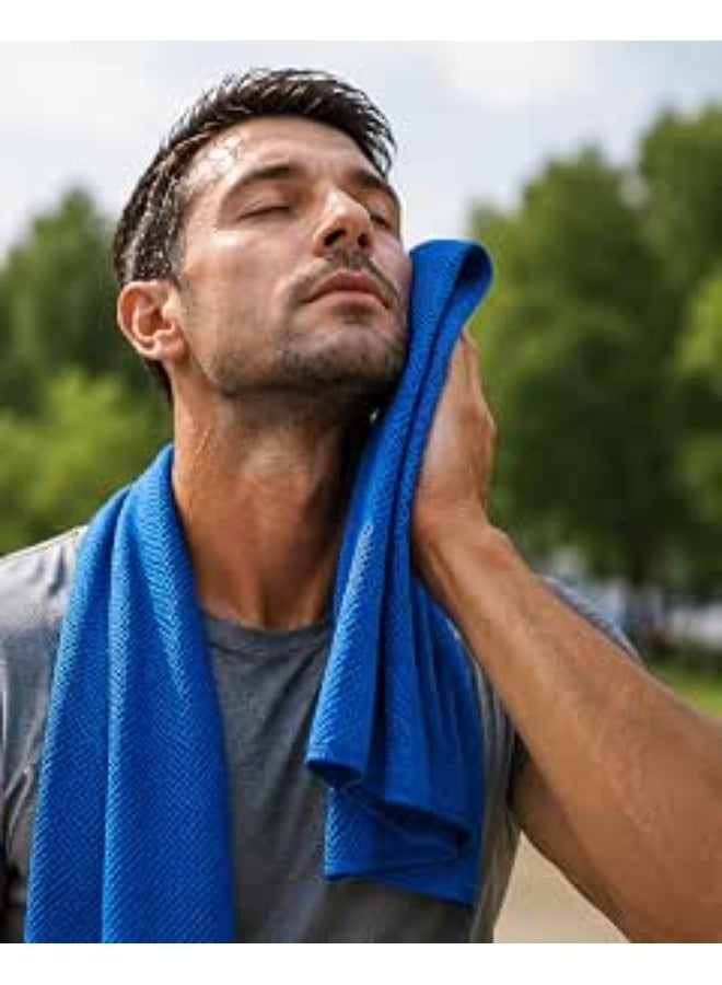 Cooling towel for sports and fitness, instant microfiber cooling towel for gym, running, workouts, yoga and outdoor activities, quick-drying and lightweight, reusable cooling fabric - Image 1