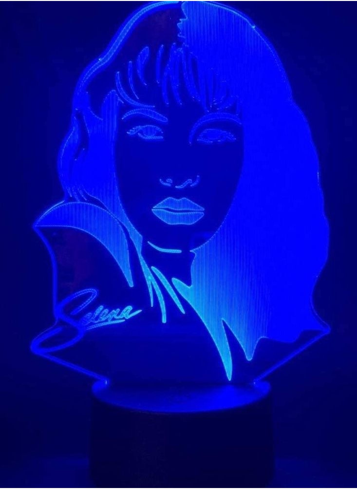 althiqahkey - Multicolour Celebrity Selena Gomez Figure LED Night Light for Home Decor Office Room Fans 3D Desk Variable Color Night Lamp - Image 1
