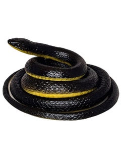 FunFamz The Original Fake Snake Toy Pack Rubber Snakes Realistic & Plastic Snake Prank Rubber Snakes To Keep Birds Away Large Rubber Snake Black Toy Snake That Looks Real Realistic Snake Toy  - Image 2